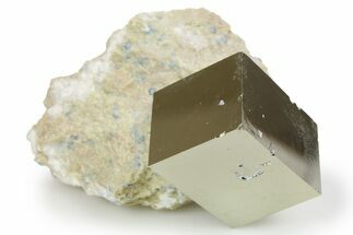 Natural Pyrite Cube In Rock - Navajun, Spain #265305