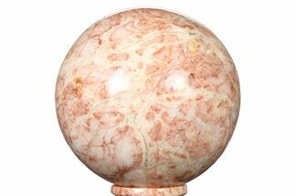 Polished Pink Marble Sphere on Stand - Mexico #265602