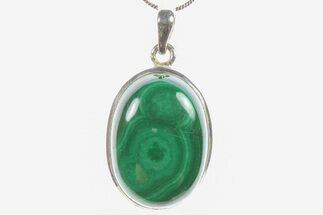 Vibrant Green Malachite Pendant - Sterling Silver #267135