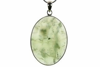 Green Prehnite & Epidote Pendant - Sterling Silver #267149