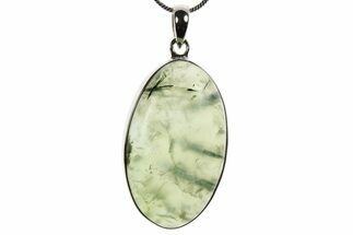 Green Prehnite & Epidote Pendant - Sterling Silver #267152