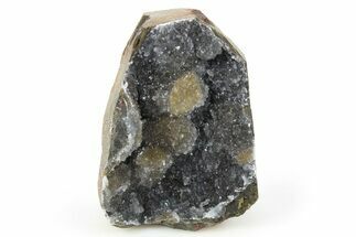 Sparkling Druzy Quartz on Basalt - India #266929