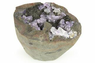 Amethyst and Calcite in Basalt - India #266957