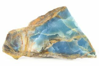 Polished Blue Calcite Slab - Argentina #264277
