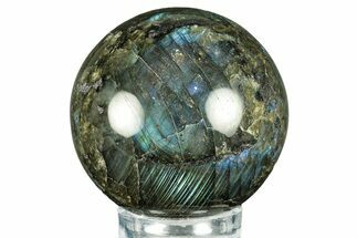 Flashy, Polished Labradorite Sphere - Great Color Play #266222