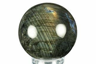 Flashy, Polished Labradorite Sphere - Great Color Play #266229
