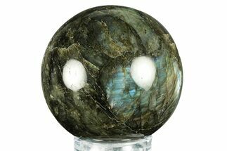 Flashy, Polished Labradorite Sphere - Great Color Play #266230