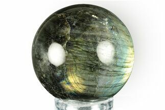Flashy, Polished Labradorite Sphere - Great Color Play #266231