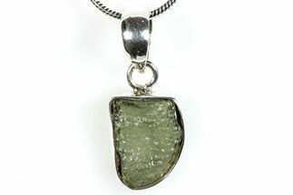 Green Moldavite Tektite Pendant ( g) - Czech Republic #270867