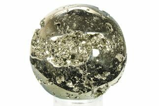 Polished Pyrite Sphere - Peru #264479