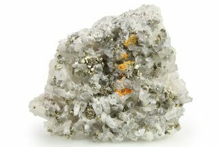 Quartz and Pyrite Crystal Cluster with Orpiment - Peru #271514