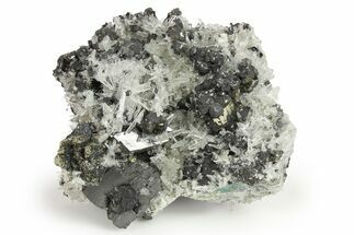 Clear Quartz Crystals With Pyrite & Sphalerite - Peru #271542
