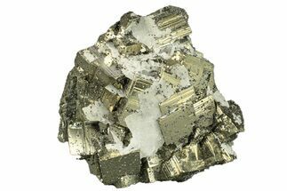 Gleaming Cubic Pyrite Crystal Cluster - Peru #271585