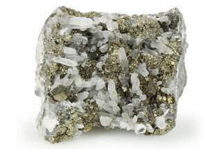 Intricate Quartz and Pyrite Crystal Cluster - Peru #271508