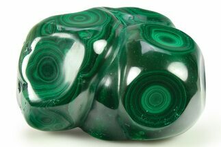 Banded Polished Malachite Specimen - Great Eyes! #273913