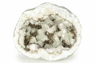 Keokuk Geode Half with Calcite Crystals - Missouri #274265