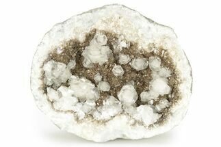 Keokuk Geode Half with Calcite Crystals - Missouri #274266