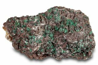 Fibrous Malachite and Selenite on Ferroan Dolomite - Morocco #274344