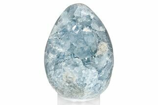 Crystal Filled Celestine (Celestite) Egg Geode - Madagascar #274370