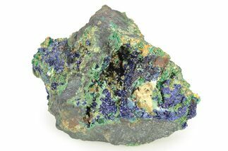 Sparkling Druzy Azurite and Malachite Cluster - Morocco #274511