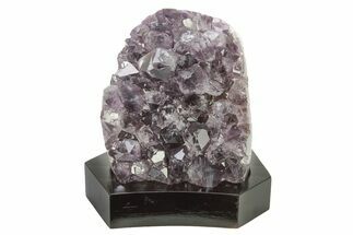 Grape Jelly Amethyst Geode With Wood Base - Uruguay #275680
