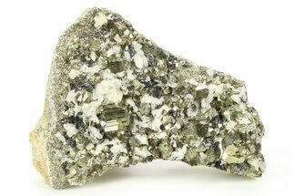 Quartz Crystals on Lustrous Striated Pyrite and Sphalerite - Peru #276046
