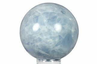 Polished Blue Calcite Sphere - Madagascar #277143