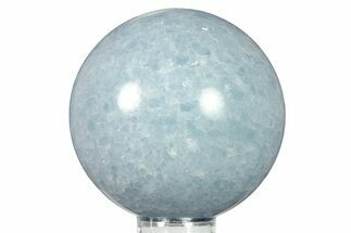 Polished Blue Calcite Sphere - Madagascar #277148