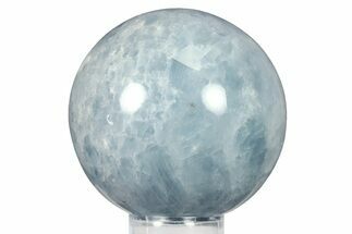 Polished Blue Calcite Sphere - Madagascar #277152