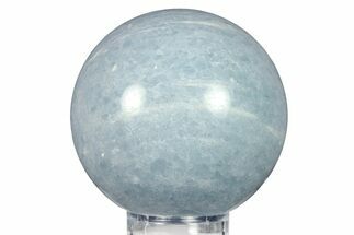 Polished Blue Calcite Sphere - Madagascar #277153