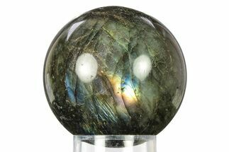 Flashy, Polished Labradorite Sphere - Great Color Play #277265