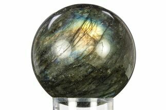 Flashy, Polished Labradorite Sphere - Great Color Play #277267