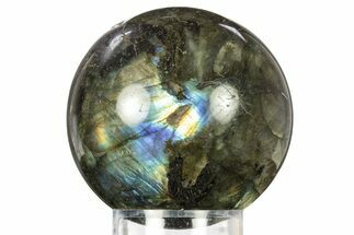 Flashy, Polished Labradorite Sphere - Great Color Play #277268