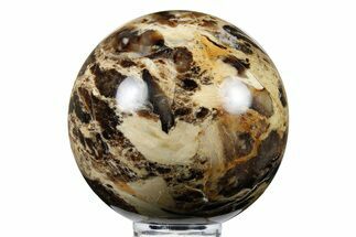 Polished Black Opal Sphere - Madagascar #277848