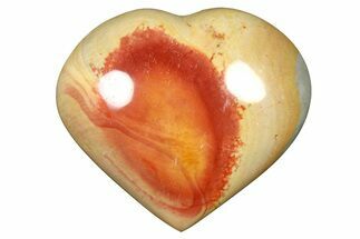 Wide, Polychrome Jasper Heart - Madagascar #277943