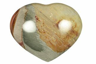 Wide, Polychrome Jasper Heart - Madagascar #278017