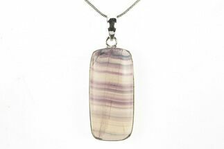 Banded Fluorite Pendant (Necklace) - Sterling Silver #278739