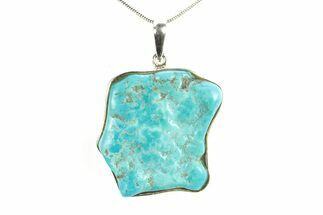 Kingman Turquoise Pendant (Necklace) - Sterling Silver #278578