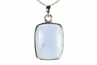 Blue Lace Agate Pendant (Necklace) - Sterling Silver #278692