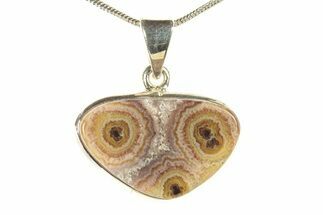 Banded Agate Pendant - Sterling Silver #279098
