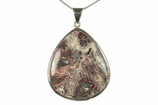 Polished Crazy Lace Agate Pendant - Mexico #279149