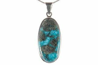 Persian Turquoise Pendant (Necklace) - Sterling Silver #279247
