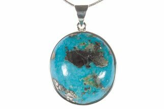 Persian Turquoise Pendant (Necklace) - Sterling Silver #279248