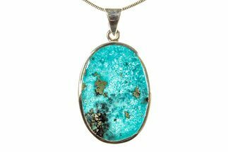 Persian Turquoise Pendant (Necklace) - Sterling Silver #279262