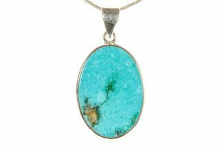 Persian Turquoise Pendant (Necklace) - Sterling Silver #279265