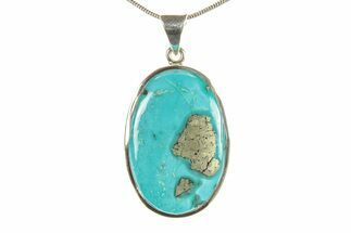 Persian Turquoise Pendant (Necklace) - Sterling Silver #279279