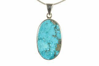 Persian Turquoise Pendant (Necklace) - Sterling Silver #279284