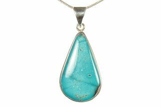 Persian Turquoise Pendant (Necklace) - Sterling Silver #279303