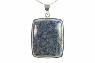 Polished Dumortierite Pendant - Sterling Silver #279316
