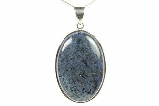 Polished Dumortierite Pendant - Sterling Silver #279335